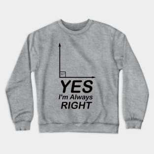 Yes I'm Always Right waleed Crewneck Sweatshirt